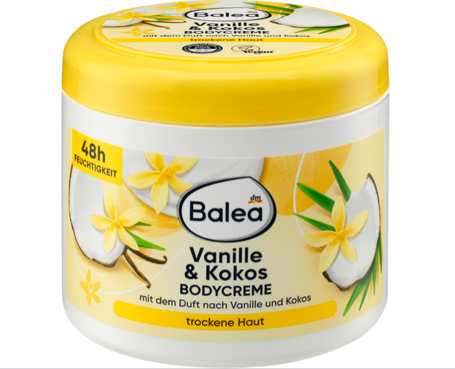 Крем для тіла Balea Bodycreme Vanille & Kokos, 500 ml, фото 1