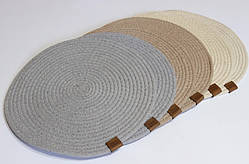 Серветка, килимок для сервірування столу (підставка під тарілку) TropicHome d-31 см, різний колір