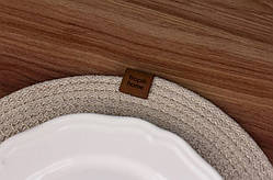 Серветка, килимок для сервірування столу (підставка під тарілку) TropicHome d-31 см, темно бежева