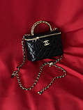 Сумка жіноча клатч Chanel класична Lambskin чорний Шанель, фото 3