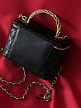 Сумка жіноча клатч Chanel класична Lambskin чорний Шанель, фото 7