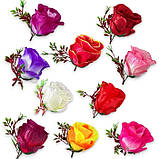 Штучні квіти букет бутони троянд великі Атлас, 68см, фото 2