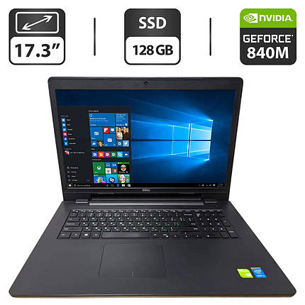 Ноутбук Б-клас Dell Inspiron 17 P26E/ 17.3" (1600x900)/ Core i5-4210U/ 8 GB RAM/ 128 GB SSD/ GeForce 840M 2GB, фото 1