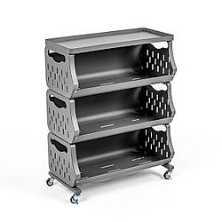 Стелаж універсальний для зберігання триярусний 60х30х77см SW-00002259