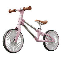 Біговел для дітей Qiduoxing Sport, Дитячий велосипед без педалей, Рожевий з коричневим UKR