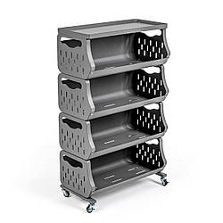 Стелаж універсальний для зберігання чотириярусний 60х30х77см SW-00002260