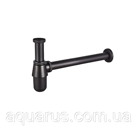 Сифон для умивальника MIXXUS SIPHON-01 BLACK 1 1/4' (Чорний) (MI6143), фото 1
