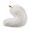 Металева анальна пробка Лисячий хвіст LOCKINK SEVANDA White Fox-Tail Anal Rose-shape Plug, фото 3