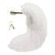 Металева анальна пробка Лисячий хвіст LOCKINK SEVANDA White Fox-Tail Anal Rose-shape Plug, фото 4