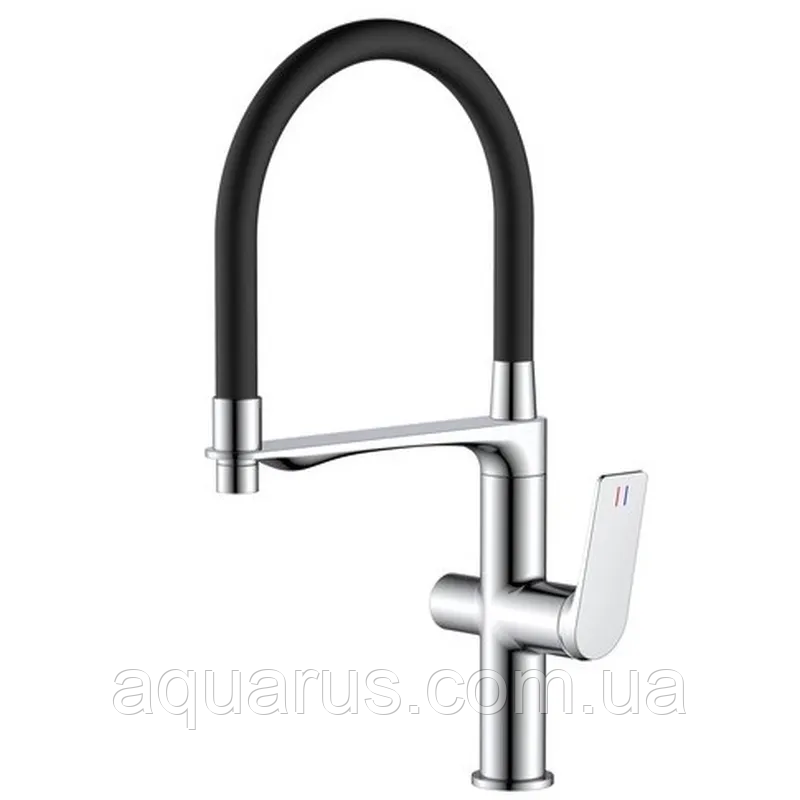 Змішувач для кухні Mixxus Premium DERBY 021 (NUT) REFL.BLACK з виходом для питної води (MI6600)