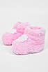 Пінетки дитячі для дівчинки махрові рожевого кольору р.0-3 196027T Безкоштовна доставка, фото 2