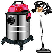 Промисловий пилосос на 2000 Вт із контейнером 18 л на коліщатках Domotec MS-4413 Циклонний пилосос, фото 3