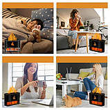 Лампа зволожувач повітря Docsal Flame 3в1 із соляним камінням, фото 5