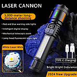 Ліхтар 530-2-TG+COB(white+red+blue), фото 3