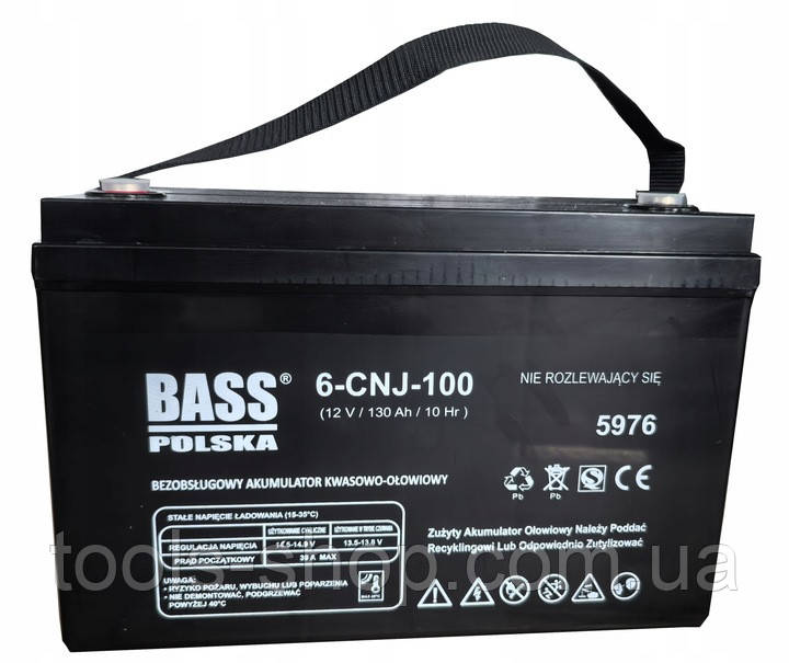 Акумулятор універсальний Bass Polska AGM 130 А·год 12 V BP-5976, фото 1