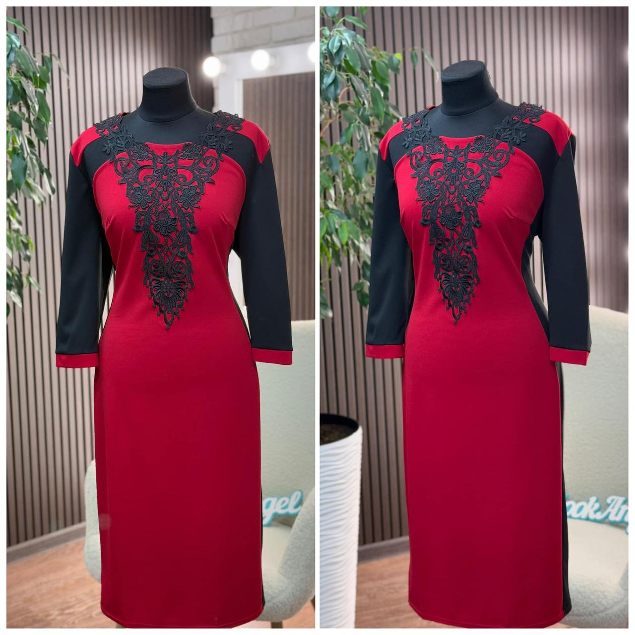 Елегантна жіноча сукня, тканина "Креп-Дайвінг" 56, 58, 60, 62 розмір 56