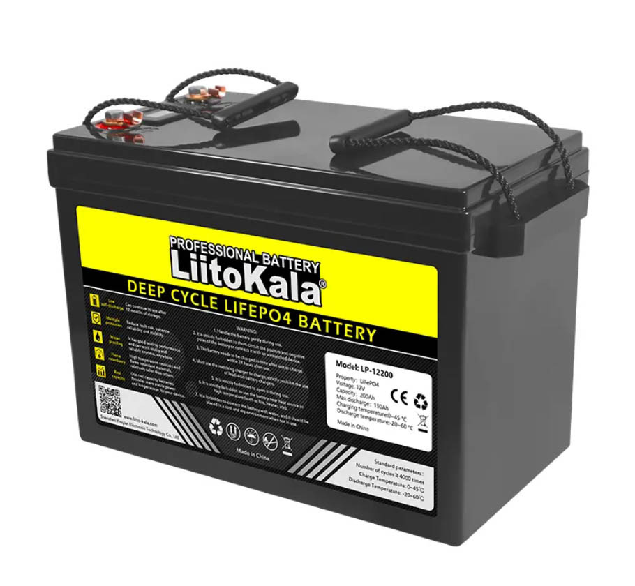Акумулятор LiitoKala 12v 200a LiFePO4 (LCD екран + зарядне), фото 1
