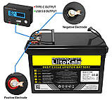 Акумулятор LiitoKala 12v 200a LiFePO4 (LCD екран + зарядне), фото 3