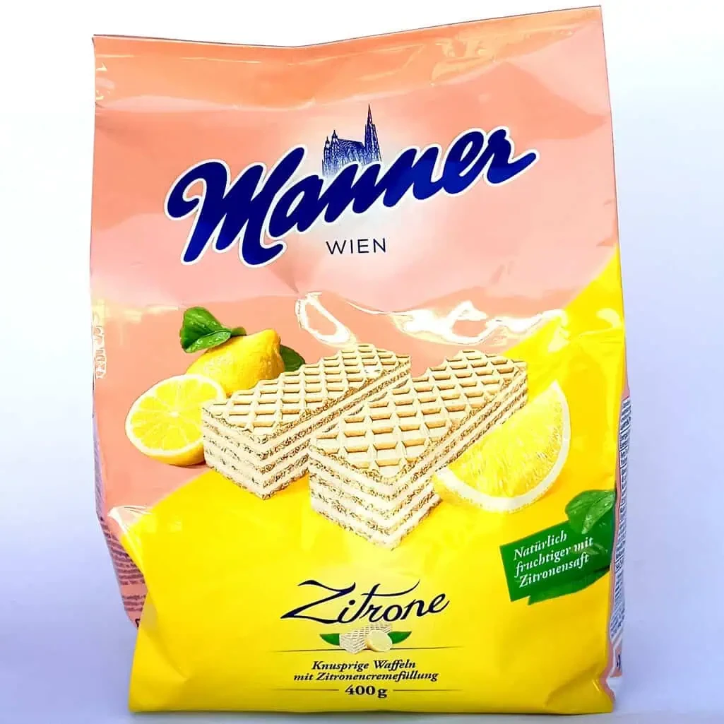 Manner Wien Zitrone Віденьські вафлі з лимонним кремом 400г – солодка насолода з кислинкою