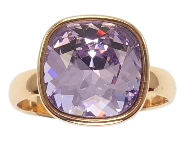 Каблучка Xuping колір 18K з кр-ми Swarovski "Кристал Tanzanite 12х12мм" р.17-18