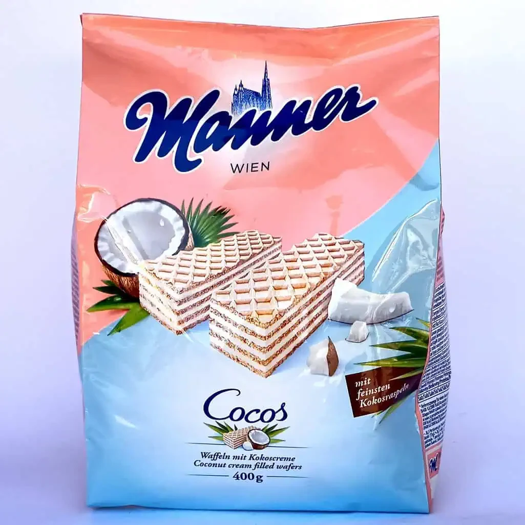 Manner Wien Cocos Австрійські вафлі з кокосовим кремом 400г – ніжність і екзотика у кожному шматочку
