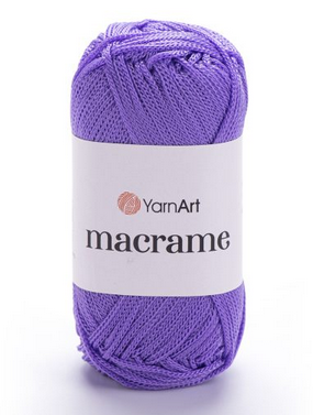 Пряжа Macrame Yarnart(2мм)-135 фіолетовий, фото 1