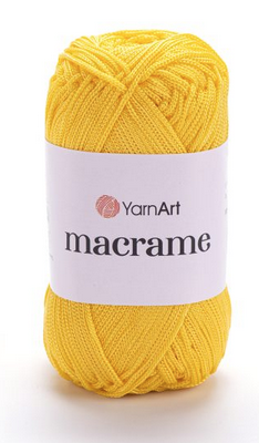 Пряжа Macrame Yarnart(2мм)-142 жовтий, фото 1