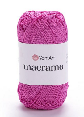Пряжа Macrame Yarnart(2мм)-140 малина, фото 1
