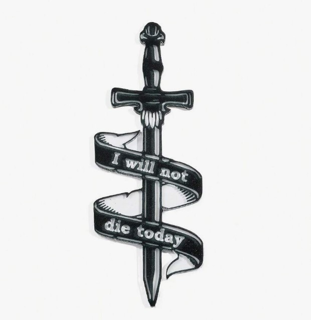 Акрилова закладка "I will not die today", фото 1