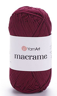 Пряжа Macrame Yarnart(2мм)-145 бордо
