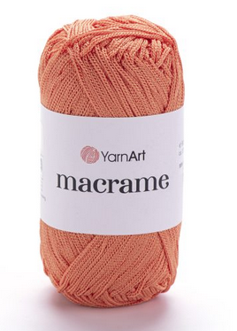 Пряжа Macrame Yarnart(2мм)-160 померанчевий, фото 1