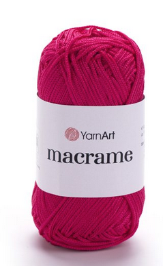 Пряжа Macrame Yarnart(2мм)-163 червоно-ягідний, фото 1