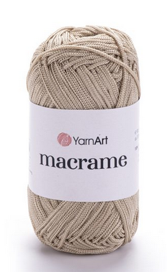Пряжа Macrame Yarnart(2мм)-166 беж, фото 1