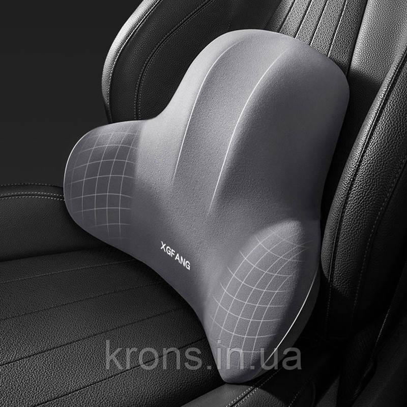 Універсальна поперекова подушка на сидінні XGFANG для спини з ефектом пам'яті ортопедична Gray, фото 1