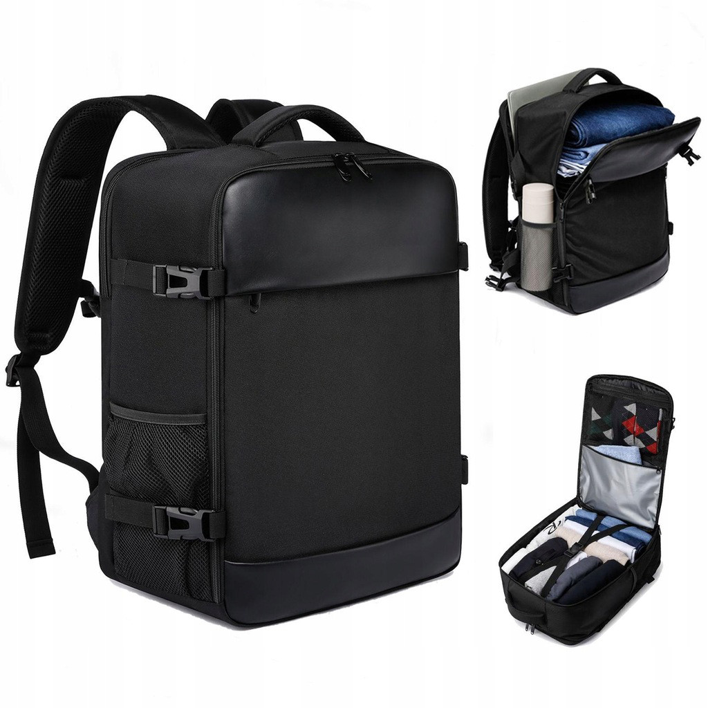 Рюкзак 40х20х25 Ручна поклажа Дорожній рюкзак (Wizz Air / Ryanair) Чорний, фото 1