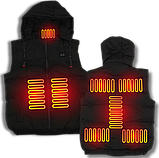 Інноваційний термо жилет з підігрівом (9 зон) HV003 та з капюшоном розмір L, фото 9