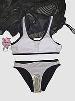 Дитячий купальник з комбінезоном Fuba 1829 малиновий 34 36 розмір, фото 4