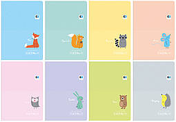 Зошит А5 32 арк скоба клітинка B&B Kids Pastel асорті