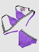 Купальник для дівчинки зебра Fuba 1850 фіолетовий 34 36 38 40 42 розмір, фото 4