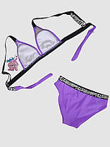 Купальник для дівчинки зебра Fuba 1850 фіолетовий 34 36 38 40 42 розмір, фото 5