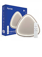 Світлодіодний світильник Feron AL6090 60W TRIANGLE, з ПДК 3840Lm 3000K-6000K 400*400*37mm