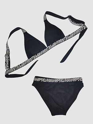 Купальник для дівчинки зебра Fuba 1850 чорний 34 36 38 40 42 розмір, фото 1