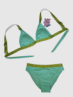 Купальник для дівчинки леопард Fuba 1851 зелений 34 36 38 40 42 розмір, фото 1