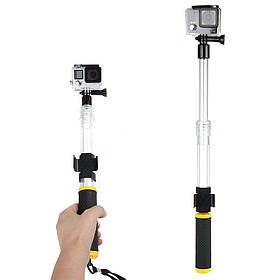 Монопод-аквопод прозорий для GOPRO з відсіком для пульта WI-FI