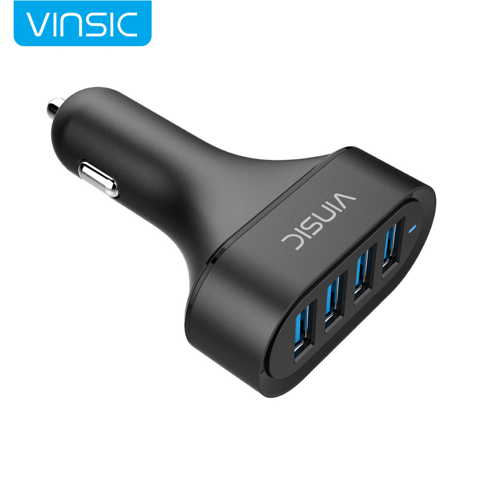 Адаптер заряджання в прикурювач VINSIC VSCC401 (4 USB)