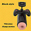 Інноваційний автоматичний мастурбатор з функціями всмоктування і вібрації Suction Thrusting, Чорний, фото 3