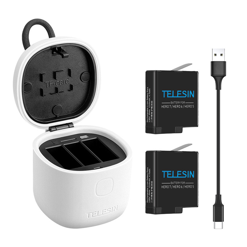 Зарядний пристрій Telesin з двома акумуляторами Hero 5 / 6 / 7 (GP-BNG-602)