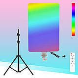 Прямокутна RGB лампа 50х35cм з пультом та штативом 2м LED відеосвітло PM-60 для фото та відеозйомки, фото 10