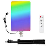 Прямокутна RGB лампа 50х35cм з пультом та штативом 2м LED відеосвітло PM-60 для фото та відеозйомки, фото 7
