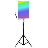 Прямокутна RGB лампа 50х35cм з пультом та штативом 2м LED відеосвітло PM-60 для фото та відеозйомки, фото 3
